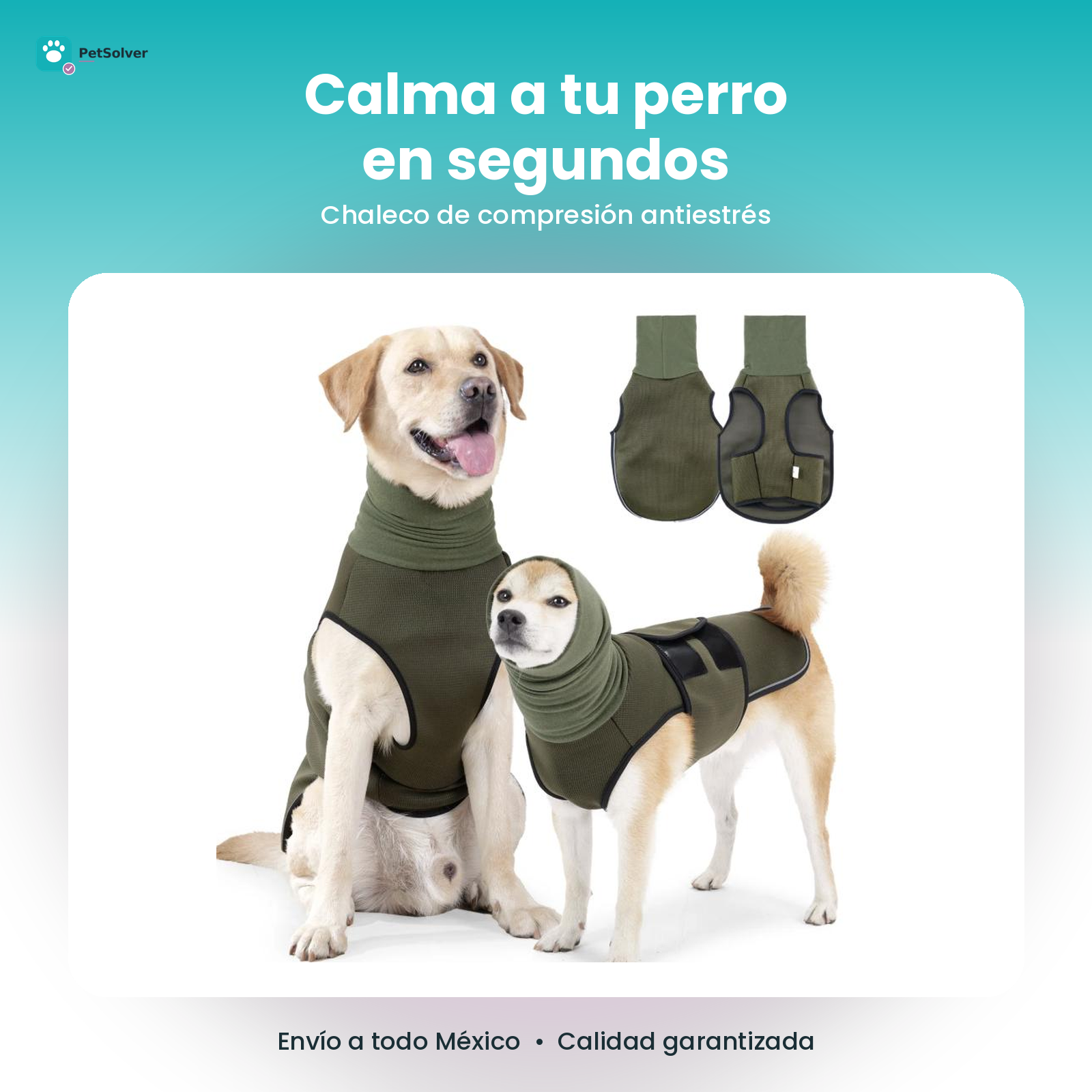 Chaleco de Compresión Antiestrés para Perros